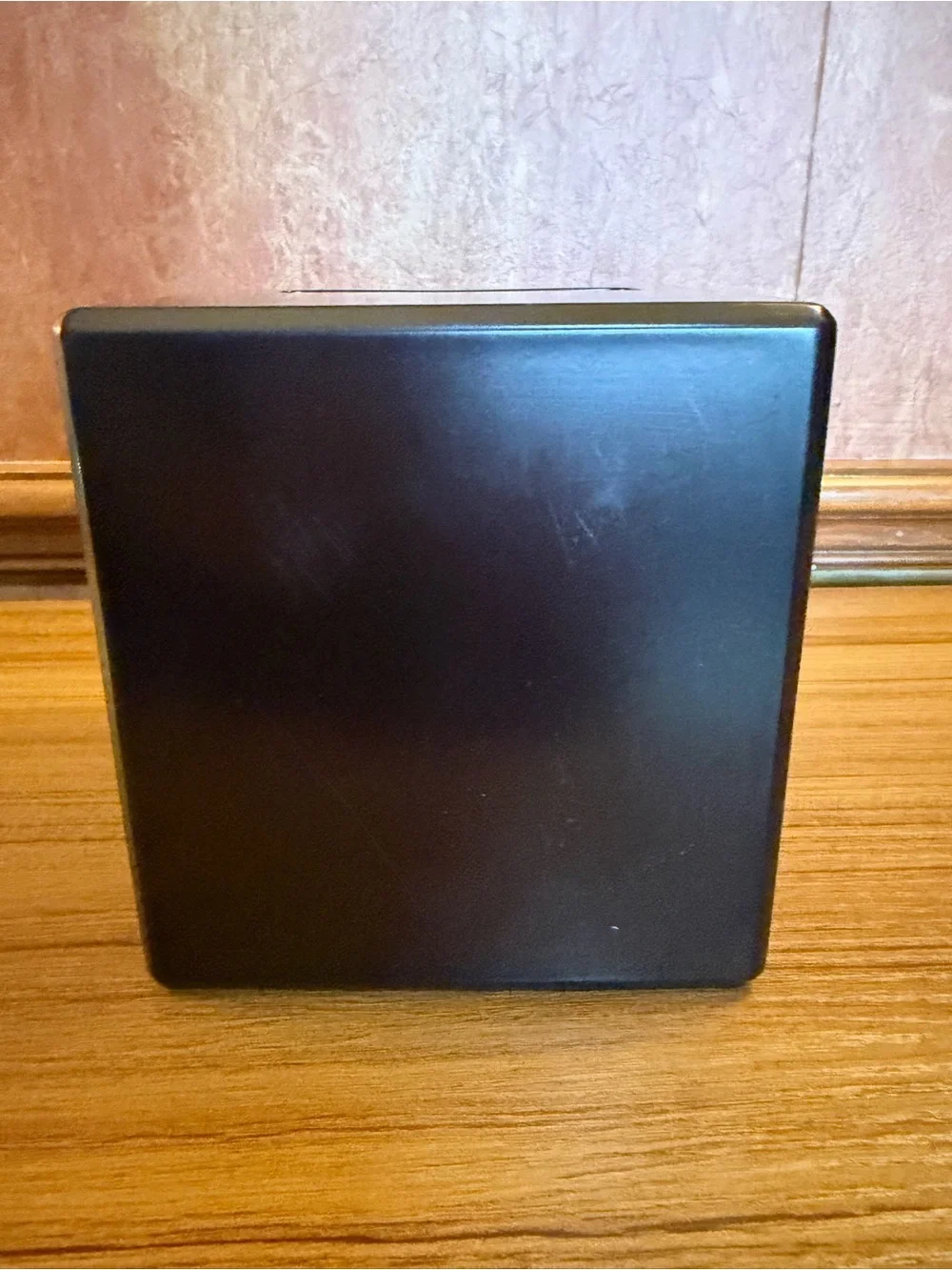 Croscill Mosaic Tissue Box Cover Square Boutique Espresso Brown Resin Holder EUC
